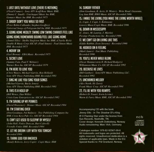 Jimmy Ellis - In The Shadow Of A King (Book+CD)