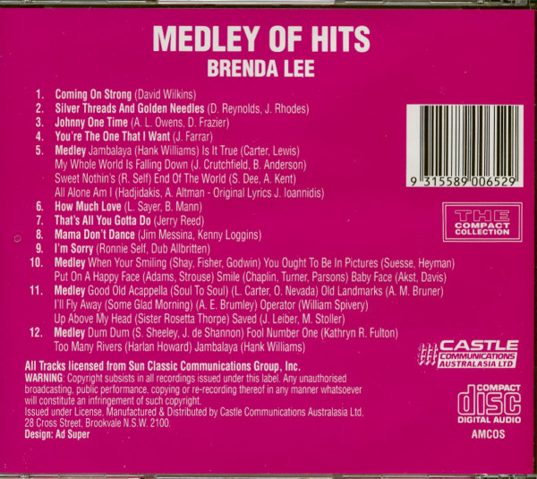 Medley Of Hits (CD)
