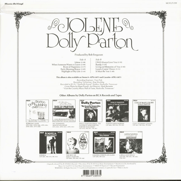 Jolene (180g vinyl)