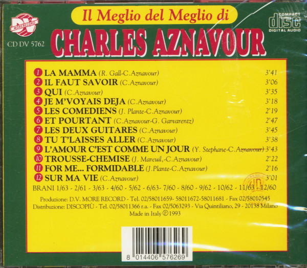 Il Meglio Del Meglio Di Charles Aznavour (CD)
