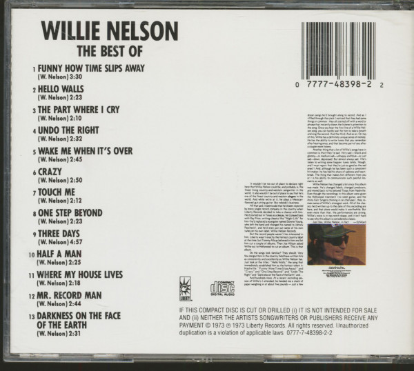 The Best Of Willie Nelson (CD)