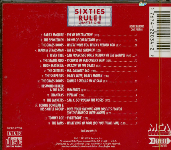 Sixties Rule - Chapter One (CD)