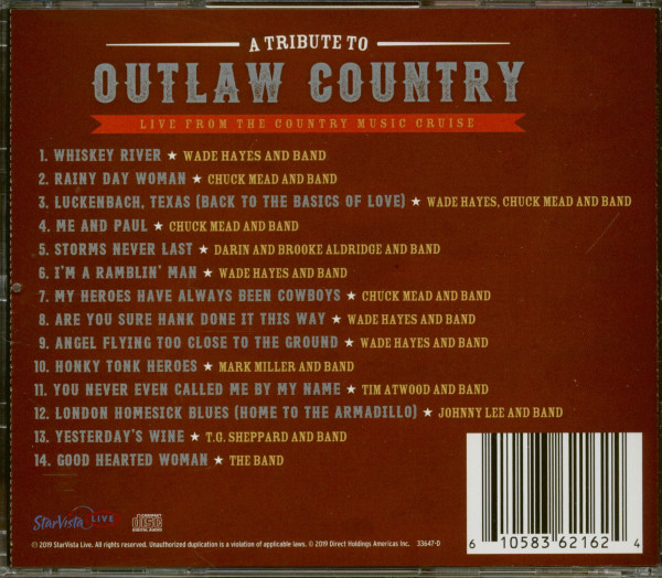 A Tribute To Outlaw Country (CD)