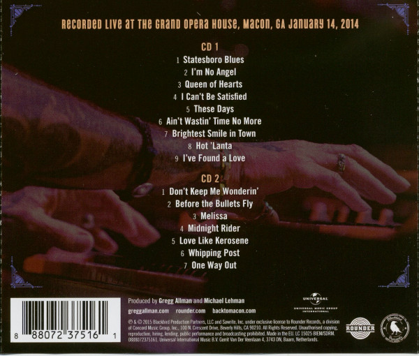 Back To Macon, GA (2-CD)