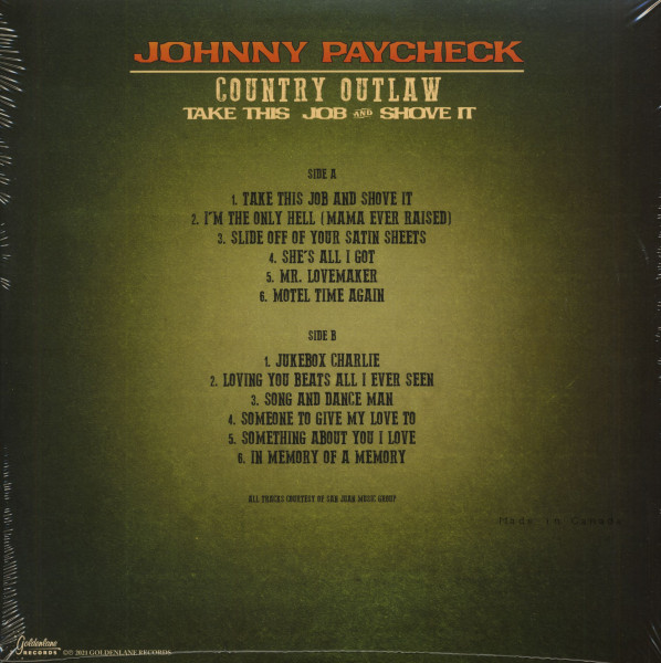 Country Outlaw - Take This Job And Shove It (LP, Colored Vinyl, Ltd.)