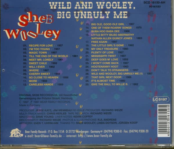 Wild And Wooley, Big Unruly Me