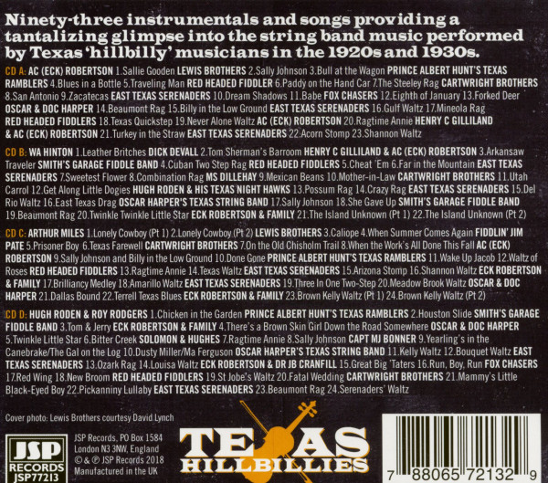 Texas Hillbillies 1922-1937 (4-CD)
