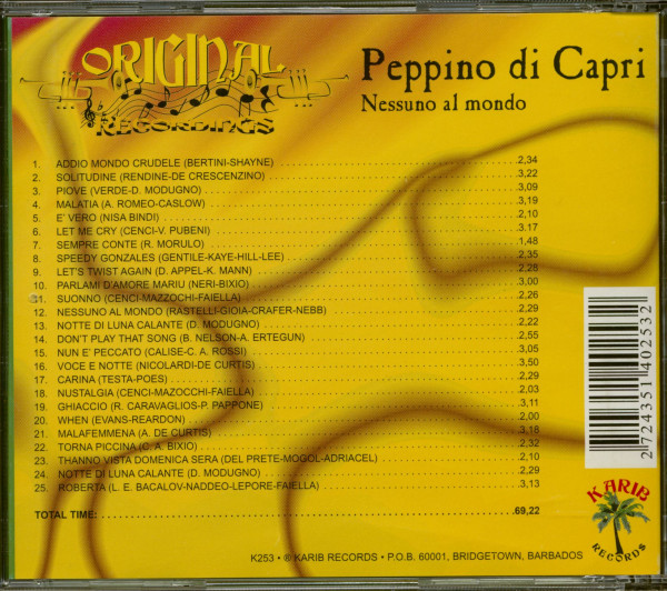 Original Recordings - Nessuno Al Mondo (CD)