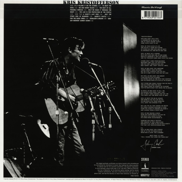 Kristofferson (LP, 180g colored Vinyl, Ltd.)
