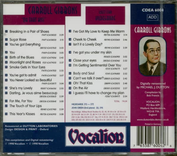 Oh That Kiss (CD)