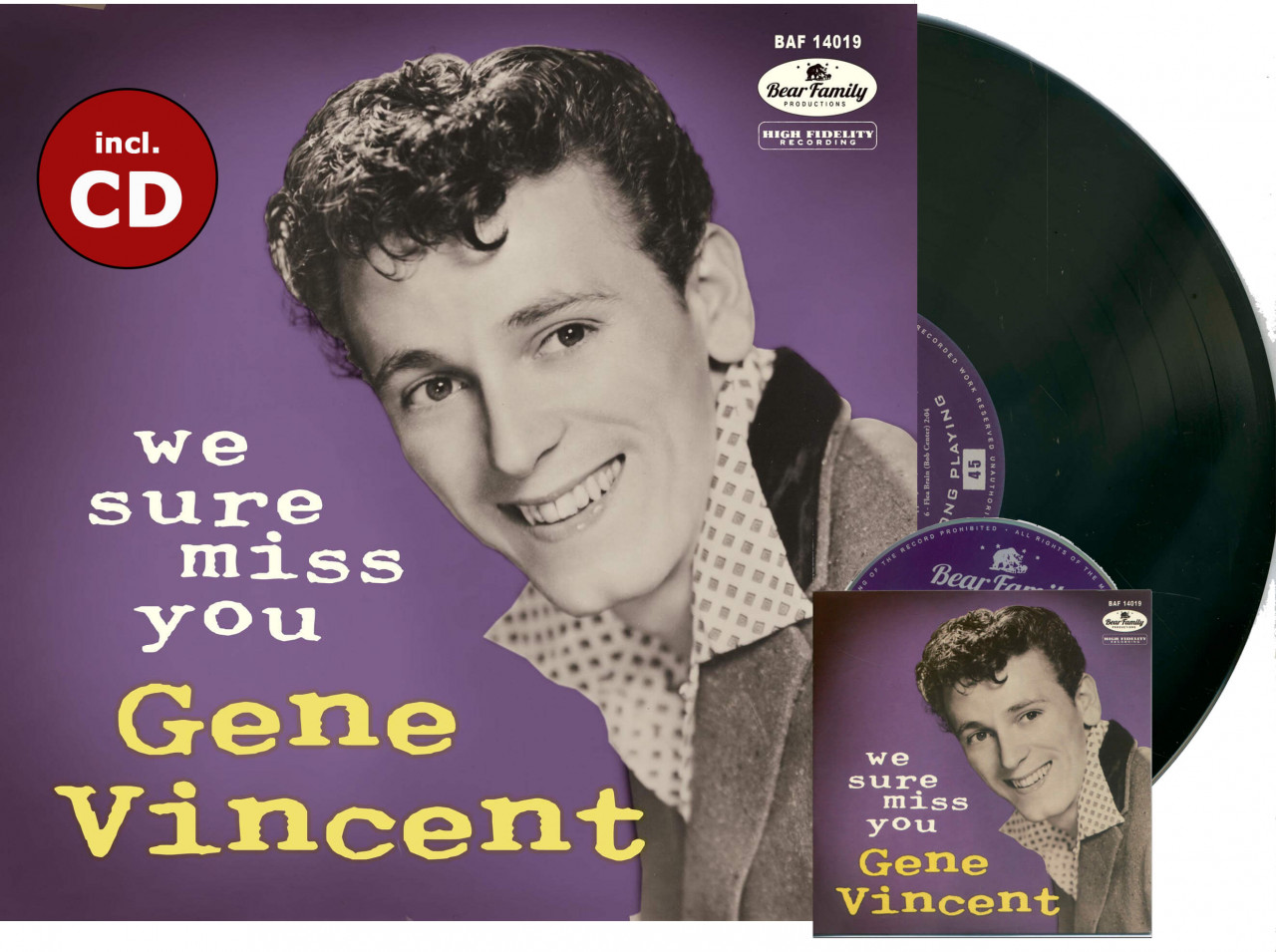 Gene Vincent LP: We Sure Miss You - Commemorative Album (LP