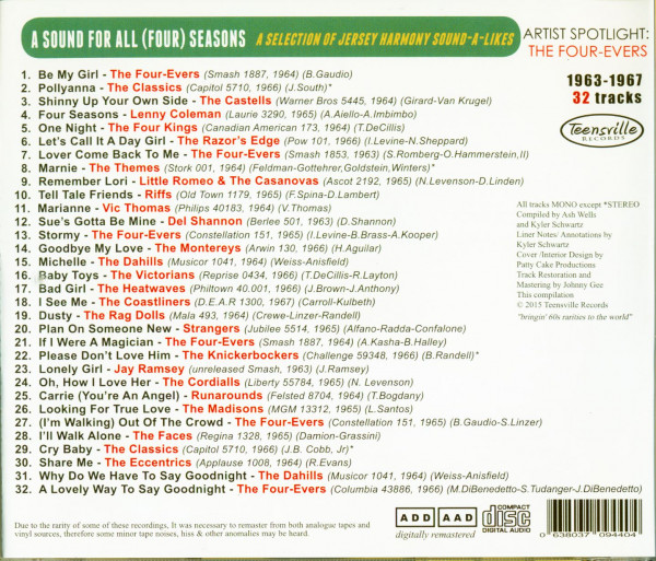 A Sound For All (Four) Seasons - Jersey Harmony Sound-A-Likes