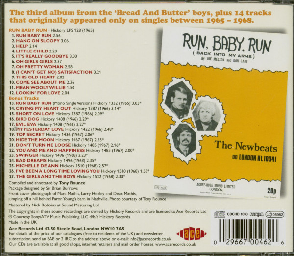 Run Baby Run...plus - Hickory 1965-1968 (CD)