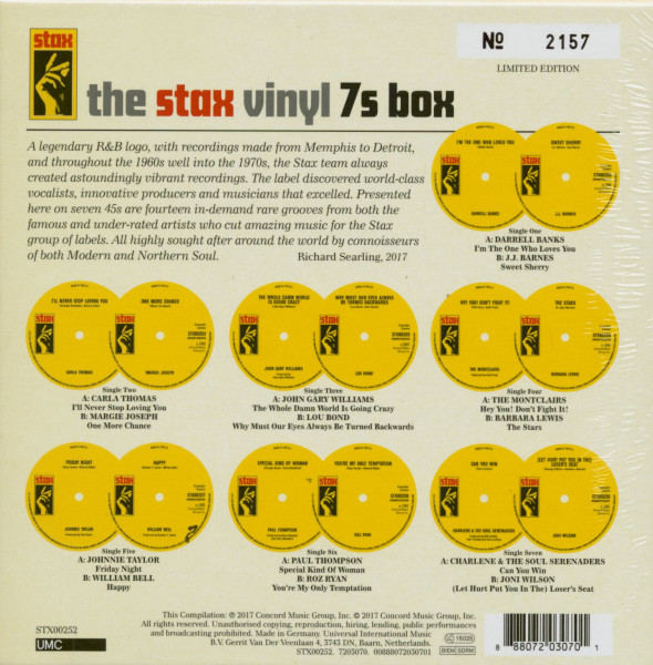 The Stax Vinyl 7s Box (7x45rpm Box Set, 7inch, SC)