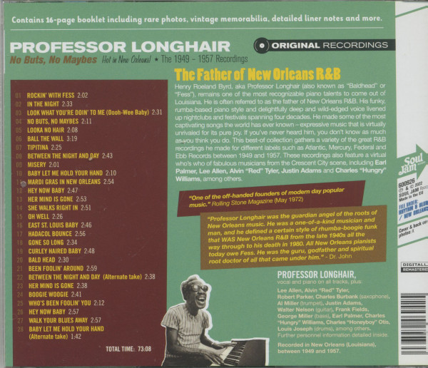 No Buts, No Maybes - Hot In New Orleans! - The 1949-1957 Recordings (CD)