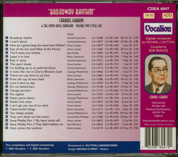 Broadway Rhythm - Volume Two 1935-40 (CD)