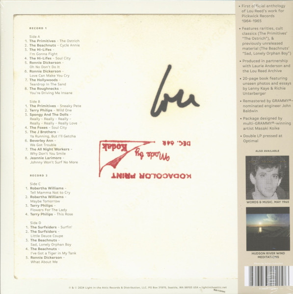 Why Don't You Smile Now - Lou Reed At Pickwick Records 1964 -1965 (2-LP)