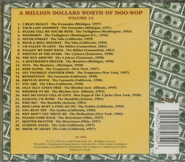 A Million Dollars Worth Of Doo-Wop Vol.14 (CD)