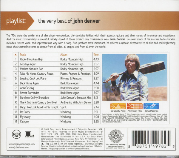 Playlist: The Very Best Of John Denver (CD)