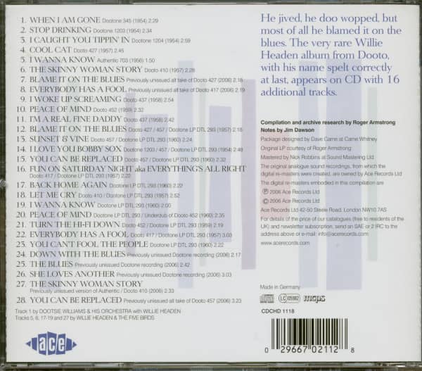 Blame It On The Blues Again (CD)