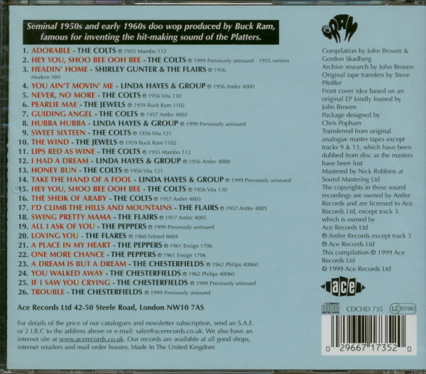 Buck Ram's Doo Wop (CD)