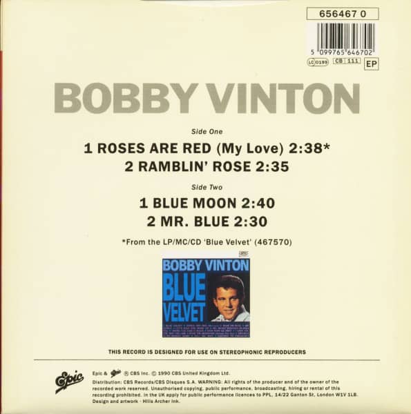 Roses Are Red (My Love) (7inch, EP, 45rpm, PS, SC)