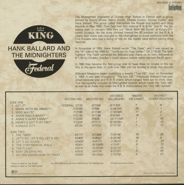 14 Of Their Chart Hits 1953-1962 (LP)