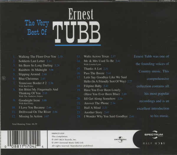 The Very Best Of Ernest Tubb (CD)