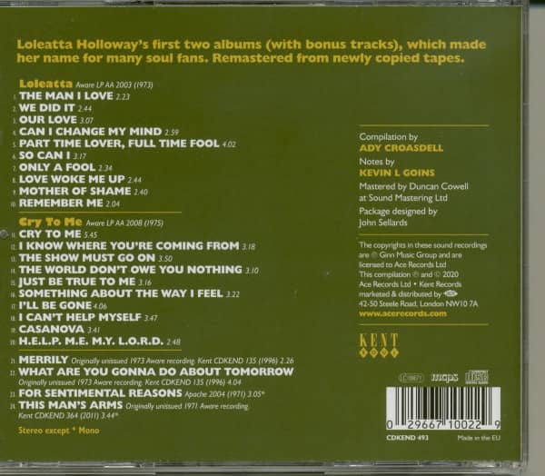Loleatta - Cry To Me (CD)