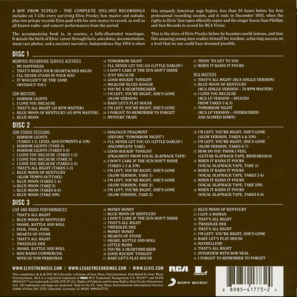 A Boy From Tupelo - The Complete 1953-1955 Recordings (3-CD)