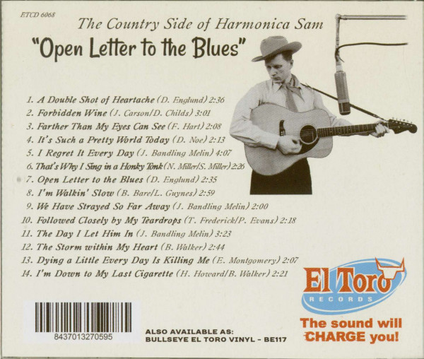 The Country Side Of Harmonica Sam - Open Letter To The Blues (CD)