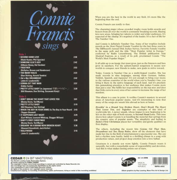Connie Francis Sings (LP)
