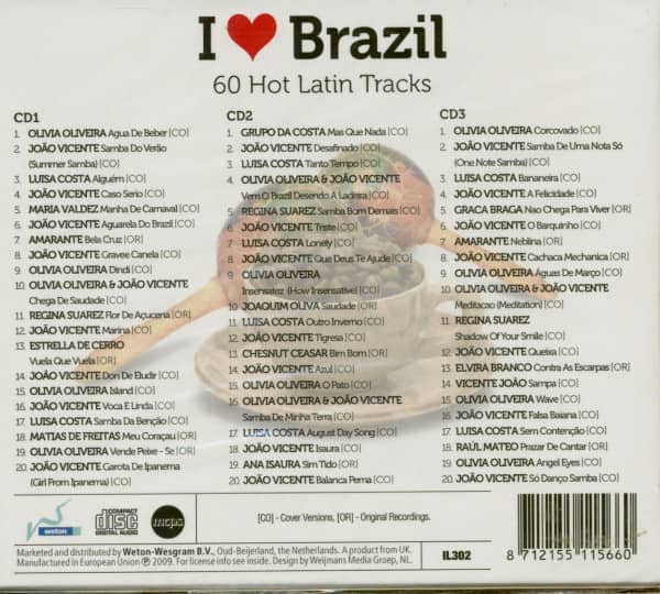 I Love Brazil - 60 Hot Latin Tracks (3-CD)