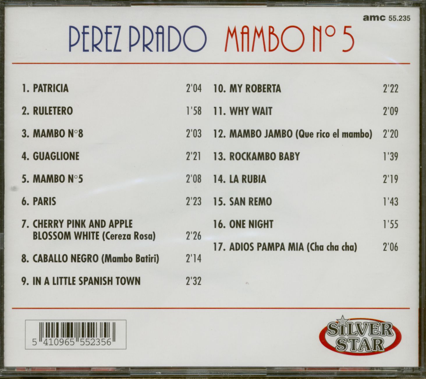 Perez Prado Cd Mambo No 5 Cd Bear Family Records
