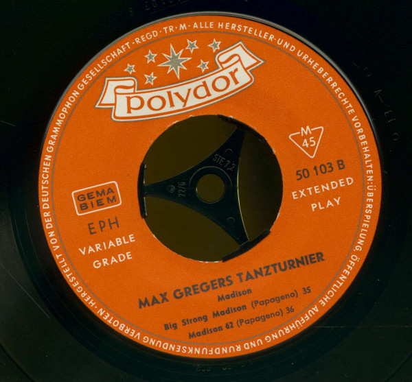 Max Gregers Tanzturnier - Boogie & Madison (7inch, 45rpm, EP, PS)