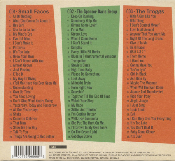 Dreamboats & Petticoats Presents Small Faces - The Spencer Davis Group - The Troggs (3-CD)