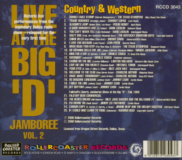 Live At The Big D Jamboree Vol.1 - Country & Western (CD)