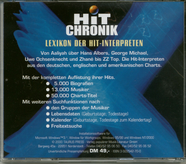 Hit Chronik - Lexikon der Hit-Interpreten (CD-ROM)