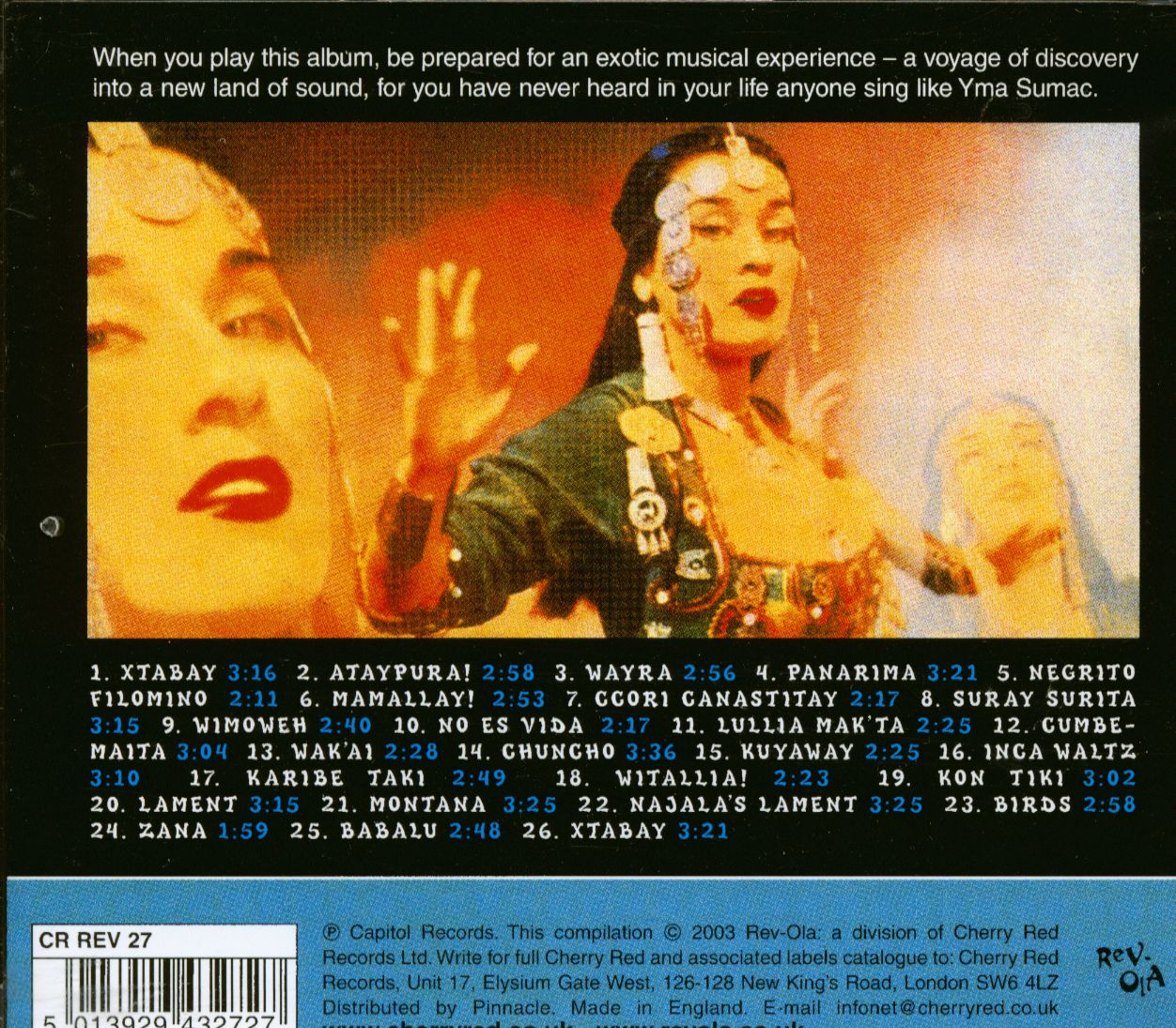 Yma Sumac CD Voice Of Xtabay (CD) Bear Family Records