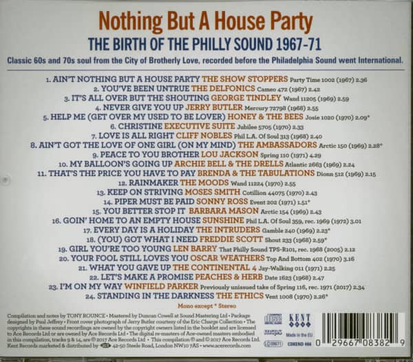 Nothing But A House Party The Birth Of Philly Sound 1967-71 (CD)