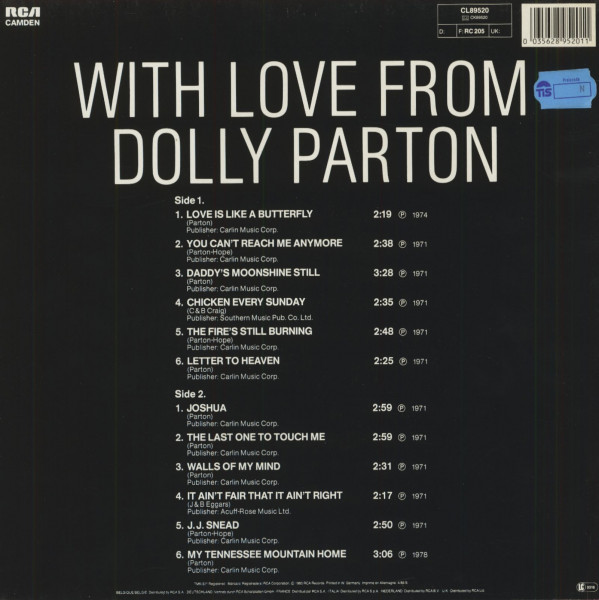 With Love From Dolly Parton ( LP)