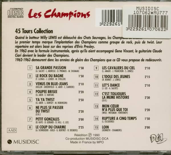 Les Champions - 45 Tours Collection (CD)