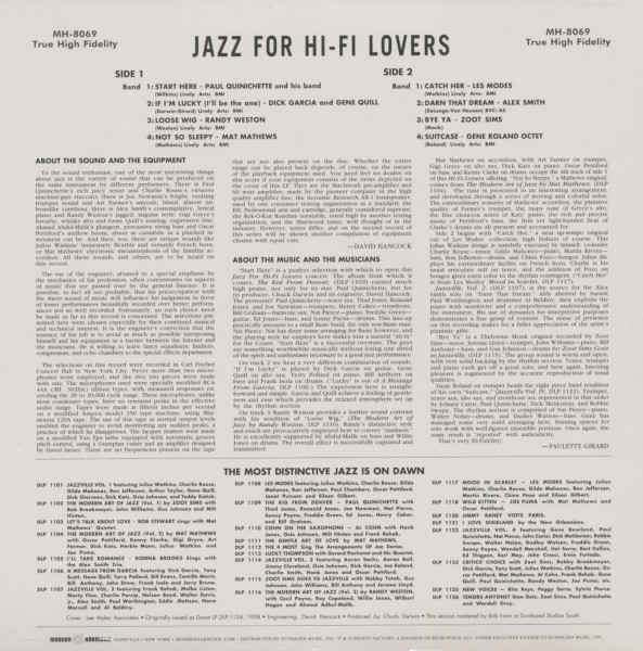Jazz For Hi-Fi Lovers (LP)