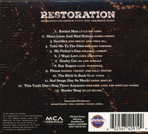 Restoration - Reimagining The Songs Of Elton John & Bernie Taupin (CD)