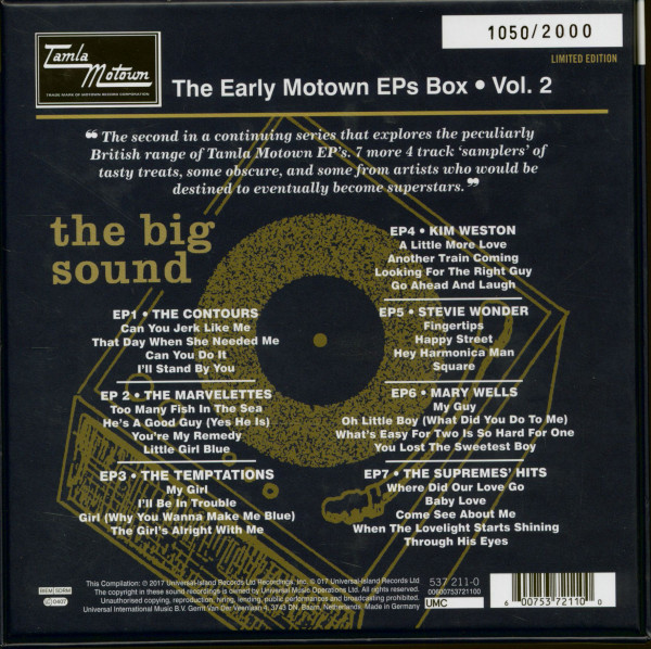 The Early Motown EPs Vol.2 Vinyl Box (7x45rpm EP Box Set, 7inch, SC)