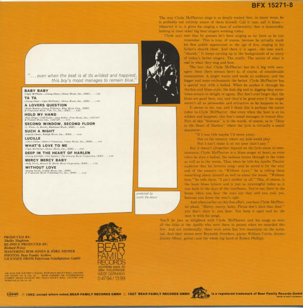 Clyde McPhatter Live At The Apollo (LP)