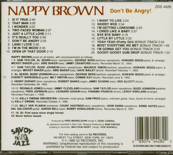 Don't Be Angry (CD)