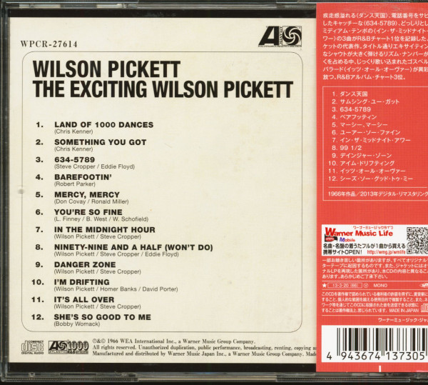 The Exciting Wilson Pickett (CD, Japan)