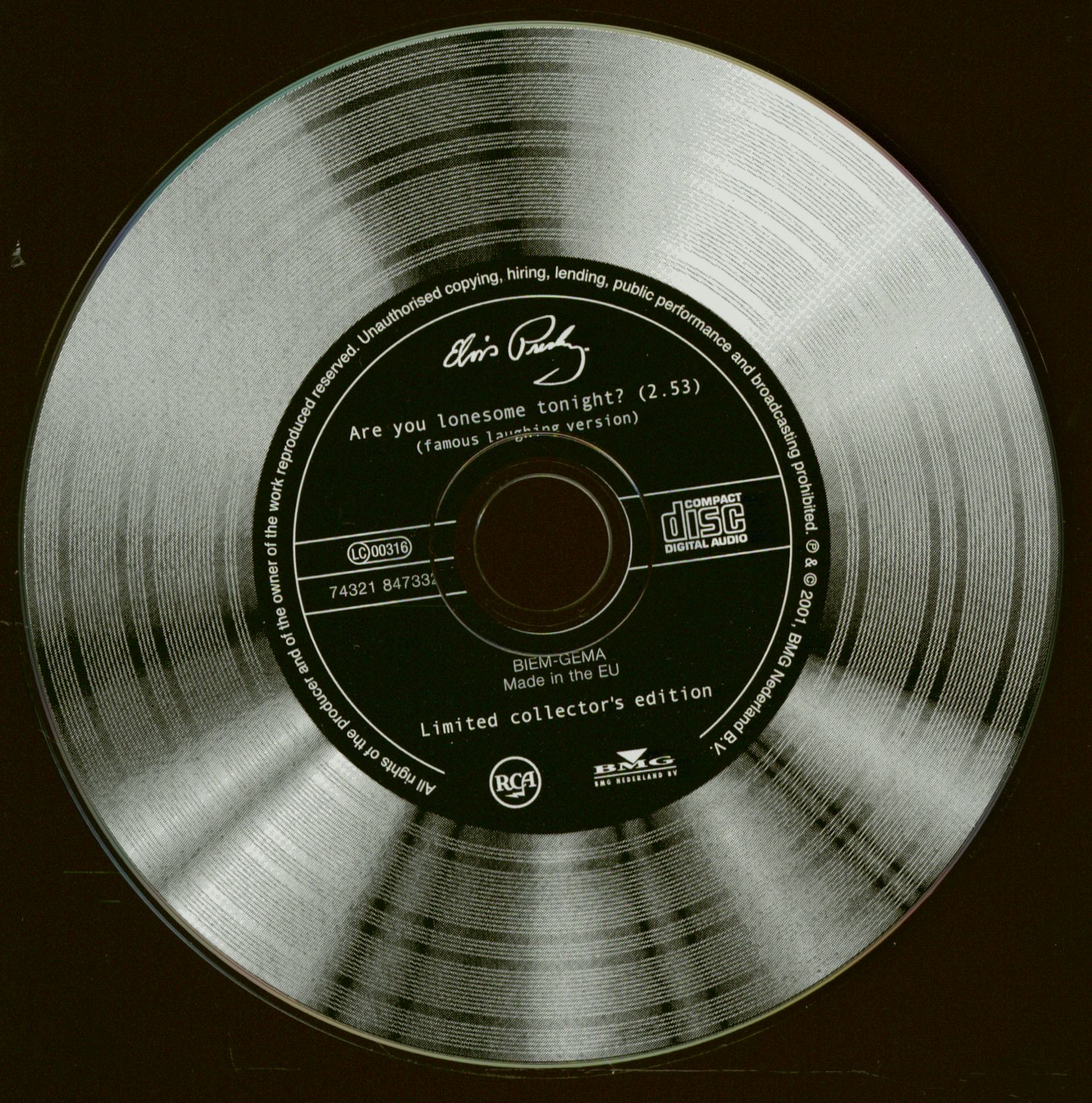 Elvis Presley CD: Are You Lonesome Tonight? (famous laughing version ...