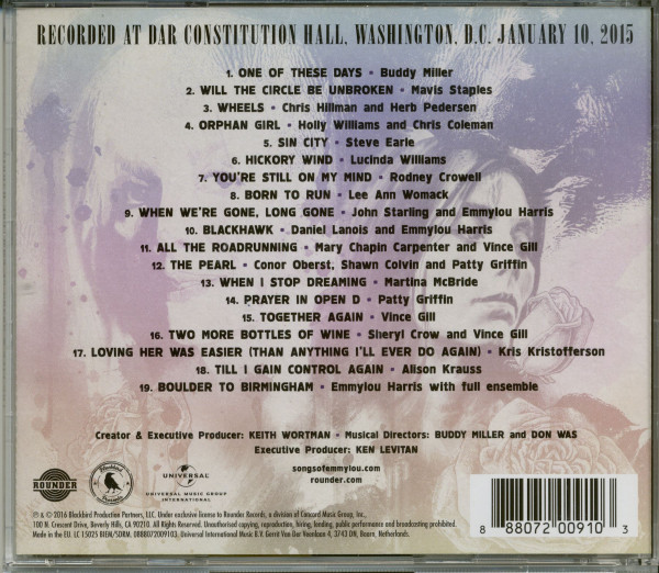 The Life & Songs Of Emmylou Harris: An All-star Concert Celebration (CD)